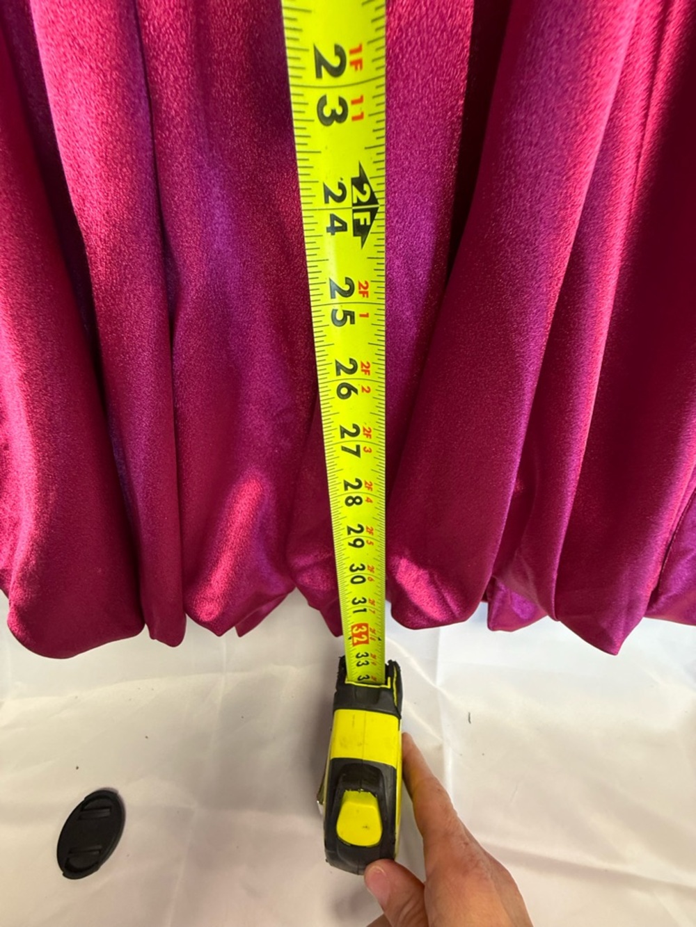 entro Deep Magenta Satin Mini Dress Women’s Size Large - Picture 6 of 6